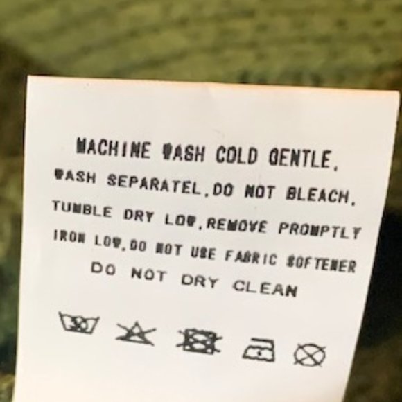 Rocorose Women's Army Green Long Sleeves Open Front Cable Knitted Cardigan M NWT - Picture 8 of 8